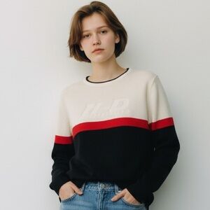 Vintage Harley-Davidson 100% Cotton Knit Colorblock Sweater